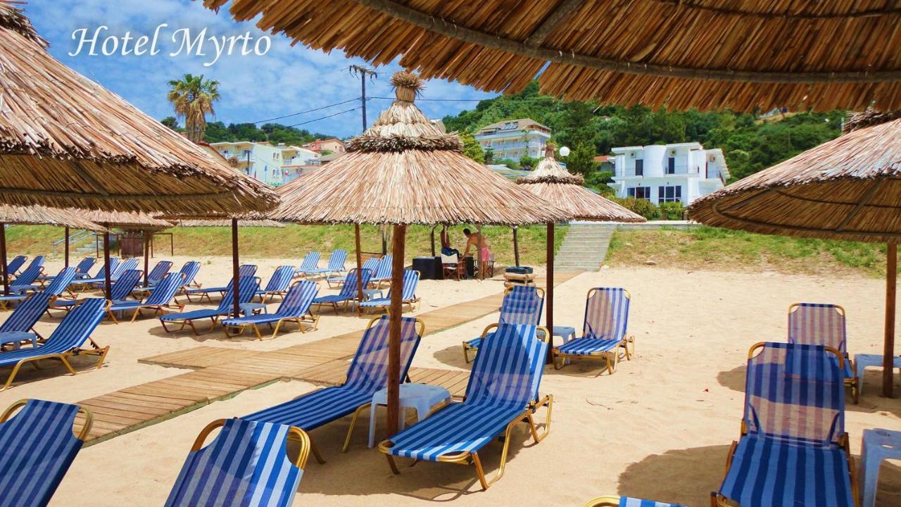 Mirto Beach Hotel & Restaurant Paralia Vrachou Ngoại thất bức ảnh